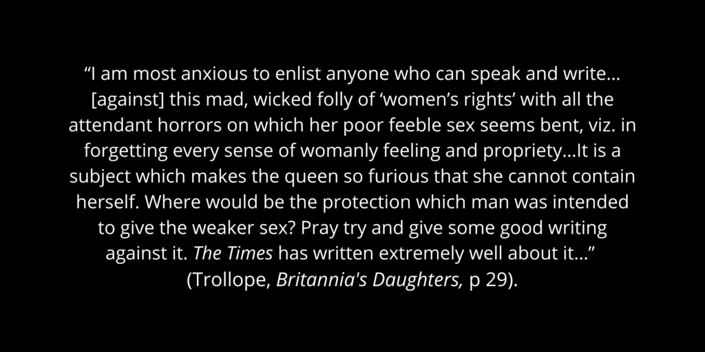 Trollop, Britannia's Daughters Women of the British Empire oppressing other women