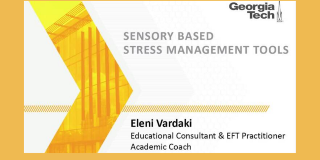 Georgia Tech tapping for staff and students with Eleni Vardaki